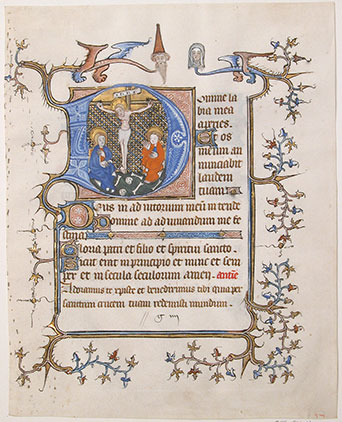 Manuscript Leaf with the Crucifixion