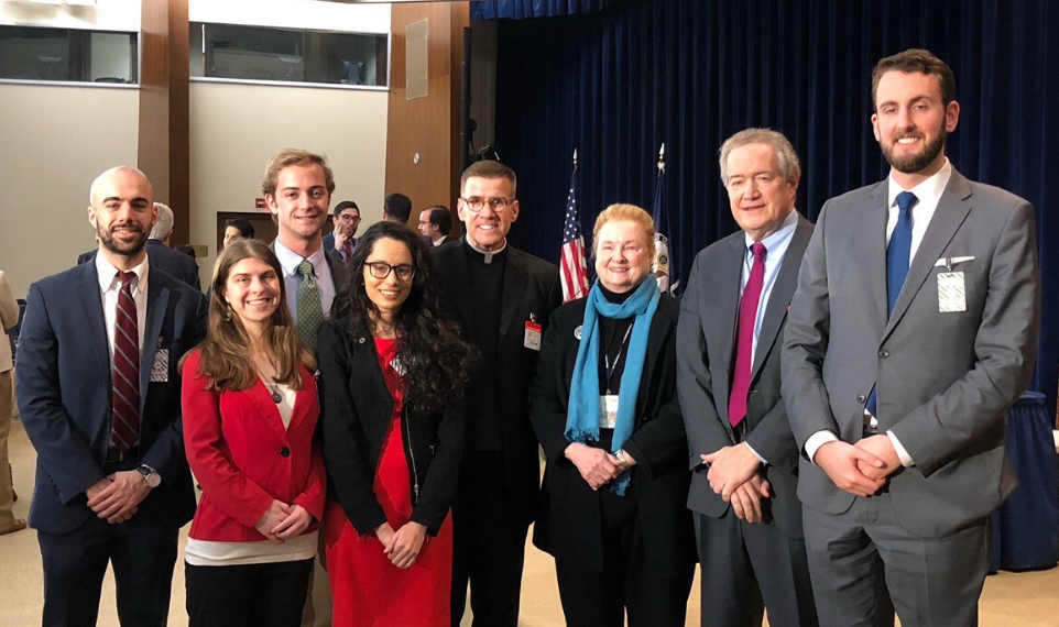 Students with Professor Mary Ann Glendon at the State Department