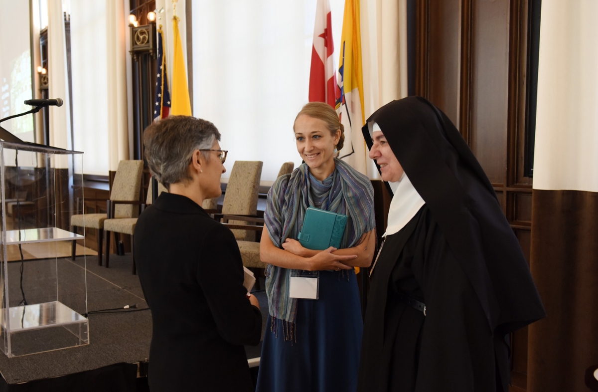 Dr. Nora Heiman, Dr. Yuliya Minets, and Sr. Maria Kiely before their session