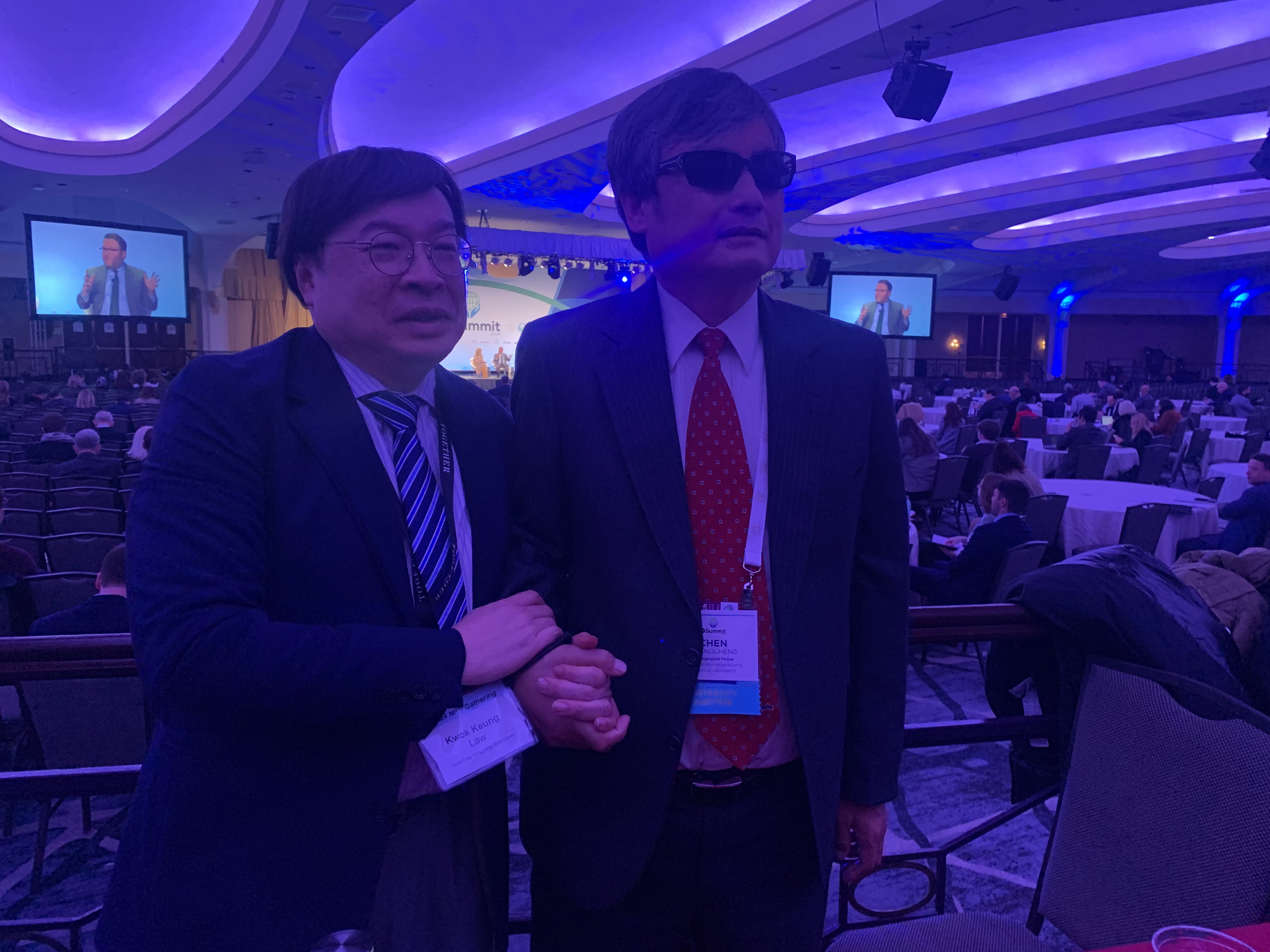 Chen Guangcheng and Pastor Pan Yongguang, founder of the Mayflower Church that fled China to the United States.