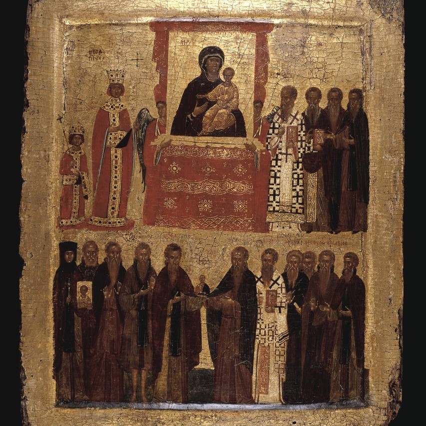 Late Byzantine icon (c. AD 1400) remembering the procession of AD 843, which reinstated icons.